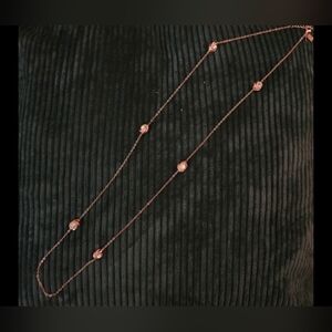 Kate Spade Rose Gold Necklace with Crystal Accents
